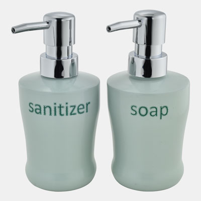 SANITIZER & SOAP BOTTLE DISPENSER SET OF 2 PCS