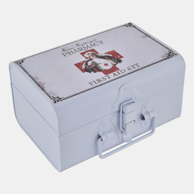 RECTANGULAR FIRST AID BOX W/MULTI COLOR PRINTING   